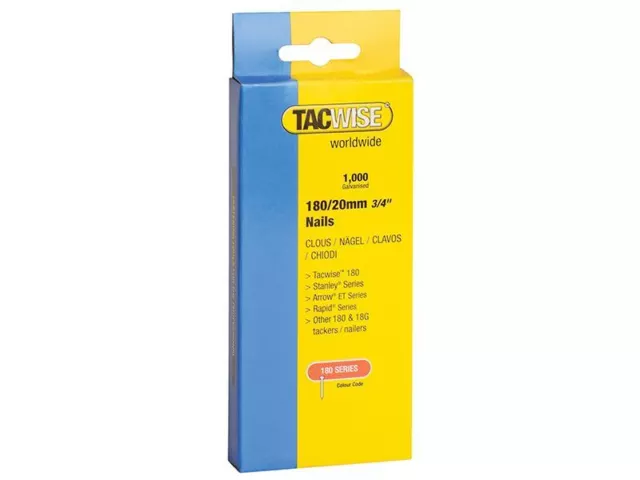 Tacwise - 180 Pack de 1000 clous, calibre 18, 25 mm