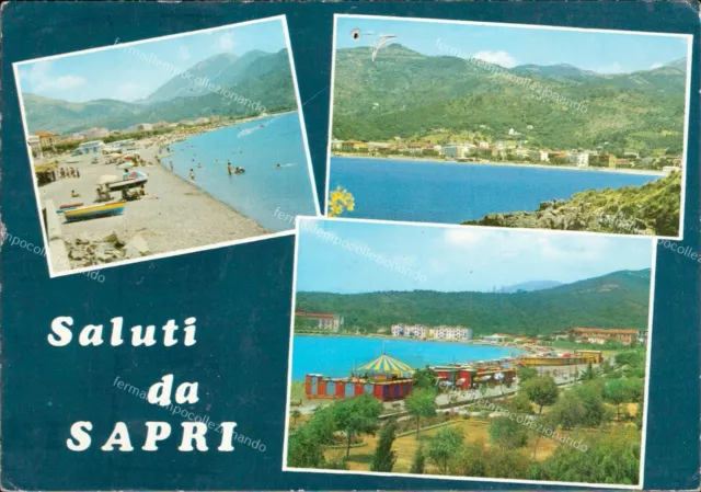 ai304 cartolina saluti da sapri provincia di salerno