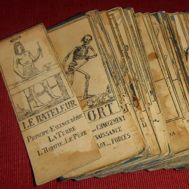 76 / 78 INCOMPLET Ancien tarot de Papus Vintage Fortune Telling Card Deck