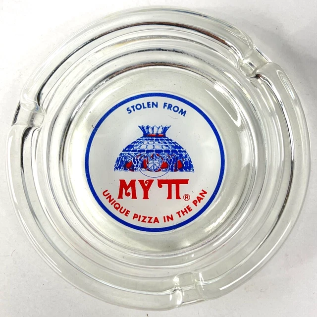 My Pie Pizza In The Pan Chicago Vintage AshTray Glass Coaster Stolen From 420
