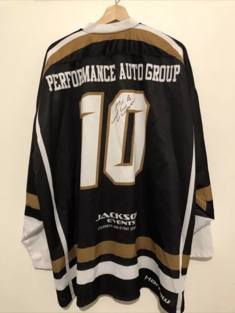 MENS XL Hotel Dieu Shaver HOTEL Celebrity Ice Cup #10 SIGNED Hockey Jersey