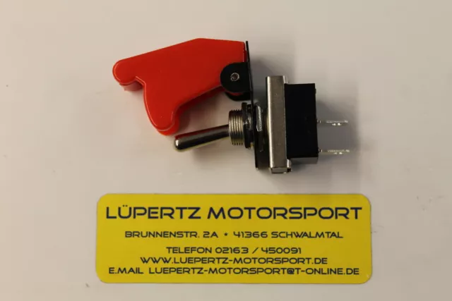 Metall Kippschalter (EIN-AUS) mit Flip-Up Aircraft Schutzkappe Rot