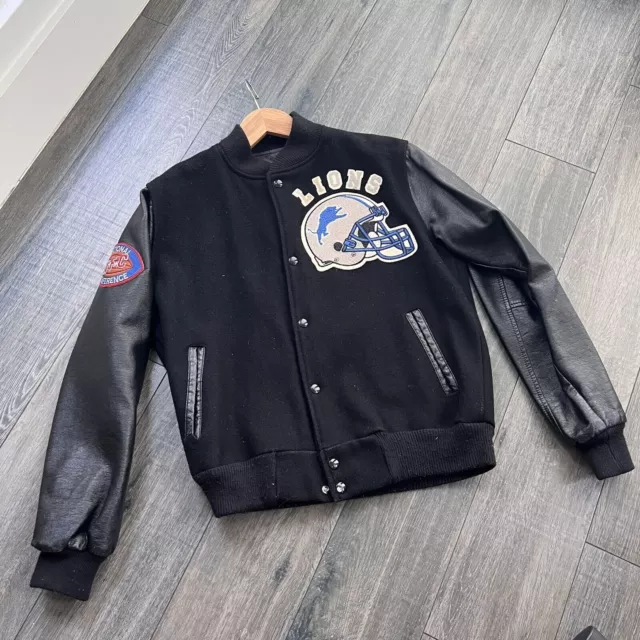 Mens Detroit Lions 80s Varsity Jacket