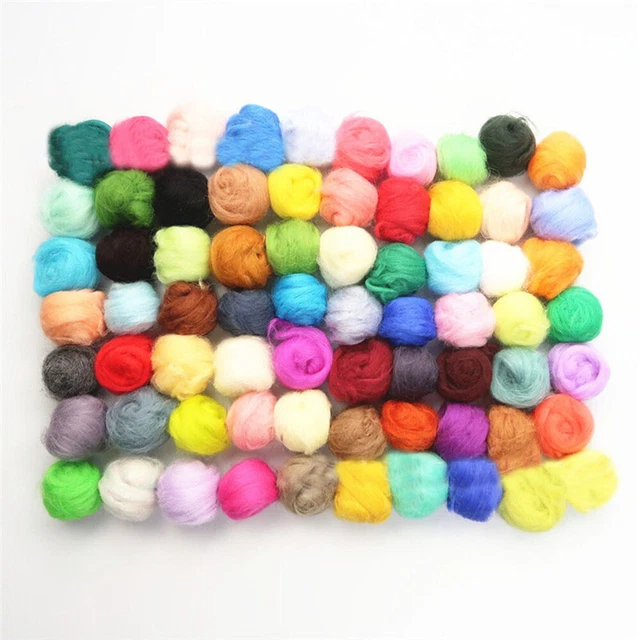 40 Farben 10G Merino Felting Wolltimen Bunte Wollfaser -DIY -Nähwerkzeuge für