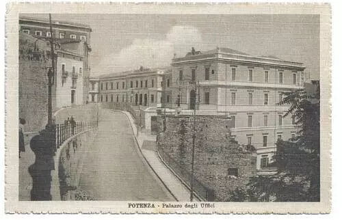 CARTOLINA DI POTENZA, PALAZZO DEGLI UFFICI viaggiata 1915