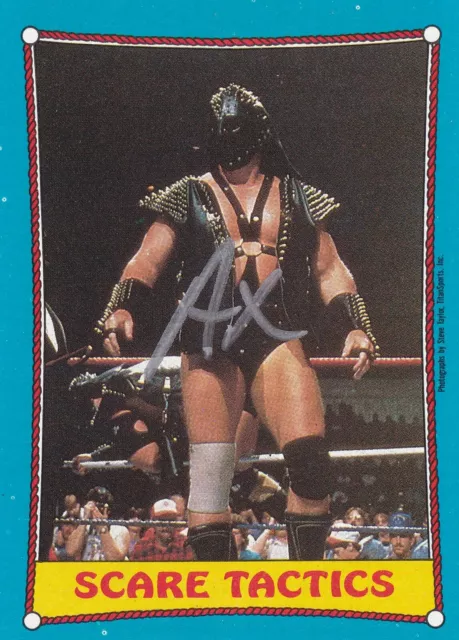 Demolition Ax Signed 1987 Topps WWF Rookie Card #64 WWE RC Autograph Bill Eadie