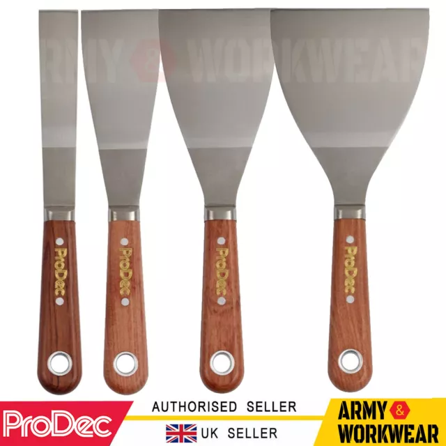 ProDec Rosewood Filling Knives Stainless Steel Full Tang Scraper Wooden Handle