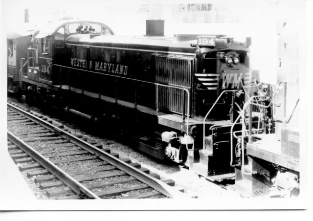2G678 Rp 1963 Western Maryland Railroad Loco #194 Cumberland Md