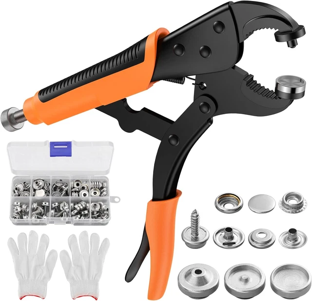 PINZA PER BOTTONI Automatici a Pressione 30pz in Metallo per Jeans