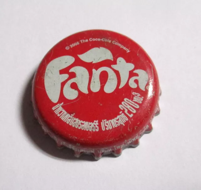 FANTA STRAWBERRY Soda Bottle Cap Crown THAILAND 2008 Metal Asia Collect 280ml TH