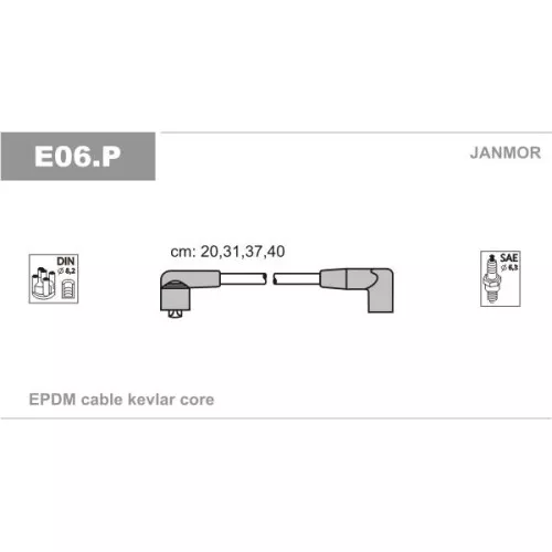 JANMOR Kit de câbles d'allumage pour FIAT E06.P