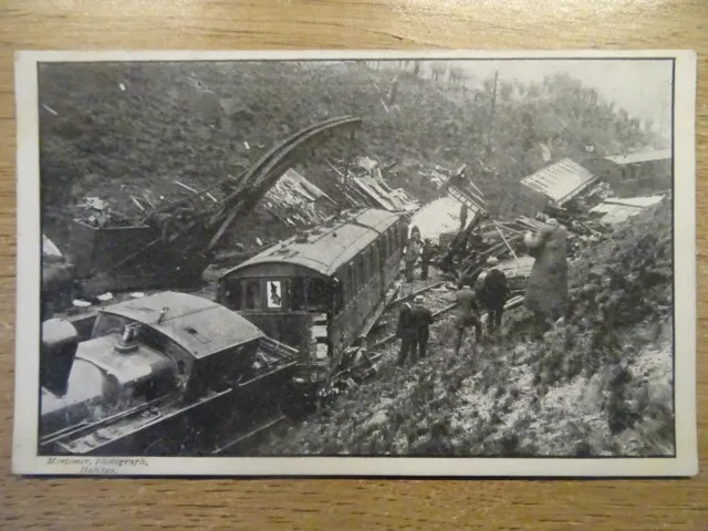 Hebden Bridge,Railway Disaster,1912 , Old Printed.postcard