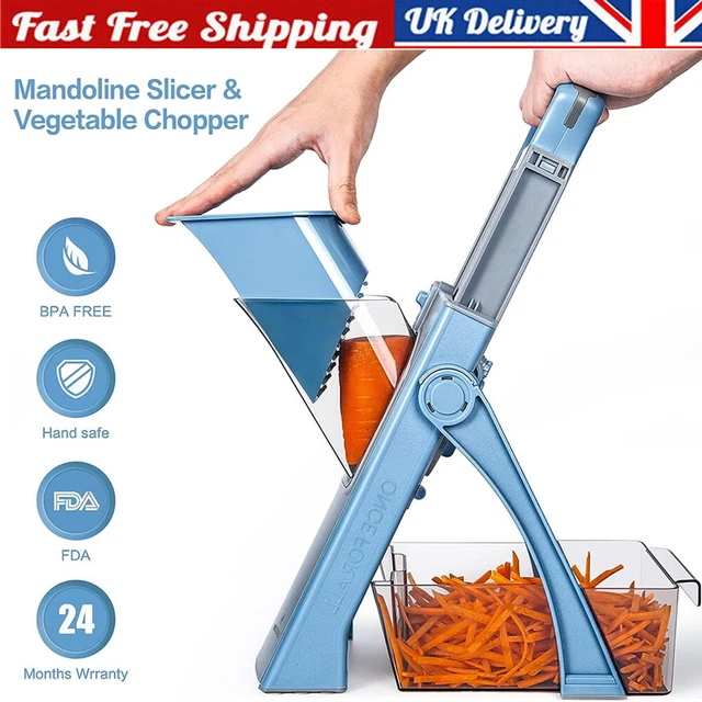 Rulo Vegetable SAFE MANDOLINE VEGETABLE Slicer Adjustable Vegetable Chopper Mandolin ...