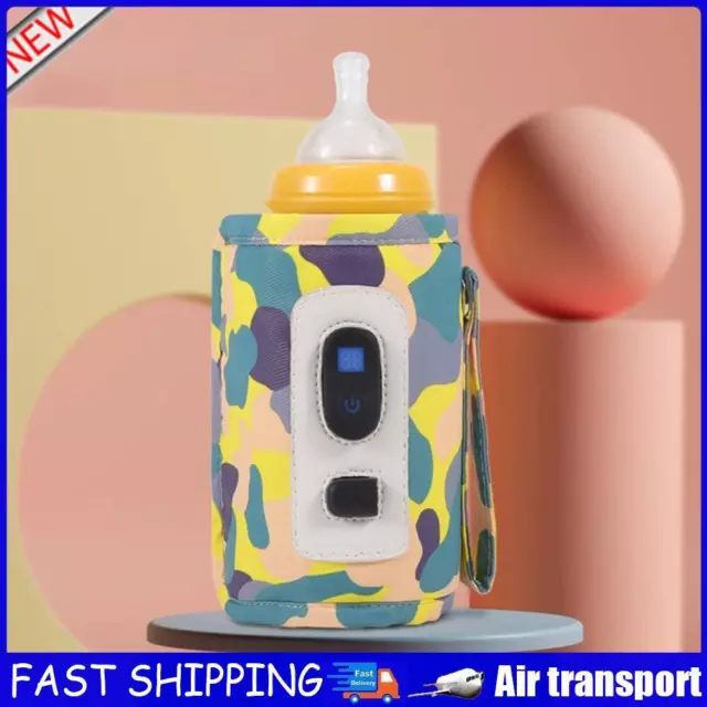 USB Milk Heat Keeper Portable Temperature Display for Babies (camouflage yellow)