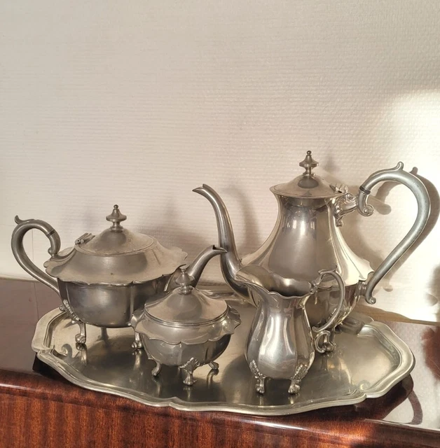 Service thé et café étain du manoir - Arts de la table