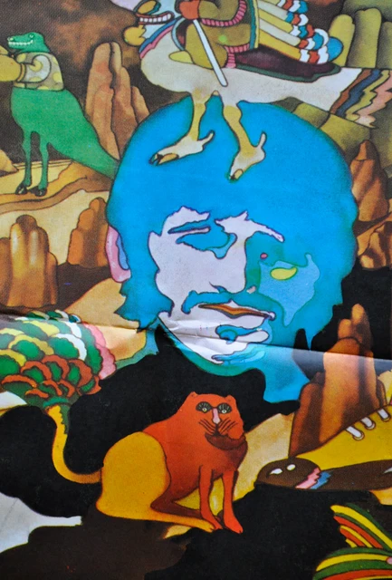 Poster Vintage The Beatles 1968 - Yellow Submarine - Affiche Manifeste Originale Italie - Très Bon état