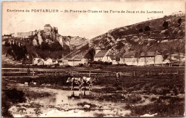 *3989 cpa Saint Pierre la Cluse et les Forts de Joux et du Larmont