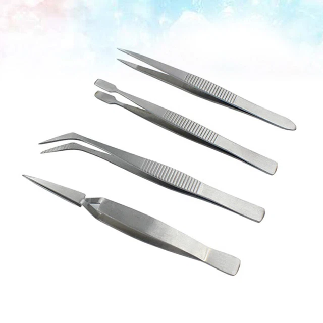 4 un. pinzas artesanales de metal para hacer pinzas portátiles para joyería de uñas