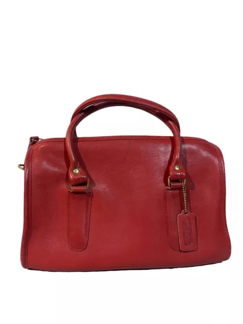 Vintage Coach NYC Red Madison Satchel 9725 