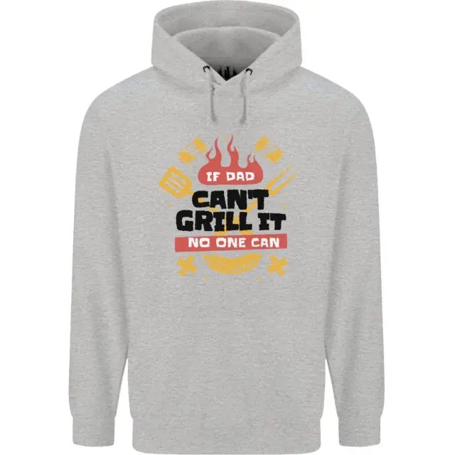 If Dad Cant Grill It No One Can Funny BBQ Mens 80% Cotton Hoodie