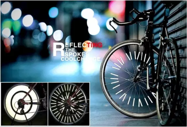 12 Pcs Réflecteur de vélo Réflecteurs à rayons de vélo, réflecteurs