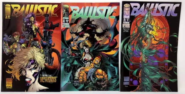 Ballistic Volume 1 Issues 1 2 3 Image Comics 1995 First Printing VF Lot of 3