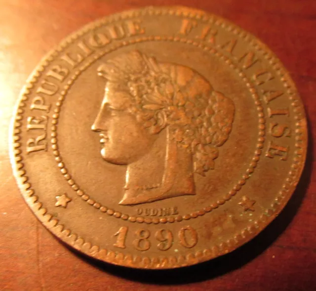 French Foreign Coin: 1890 5Centimes (L29)