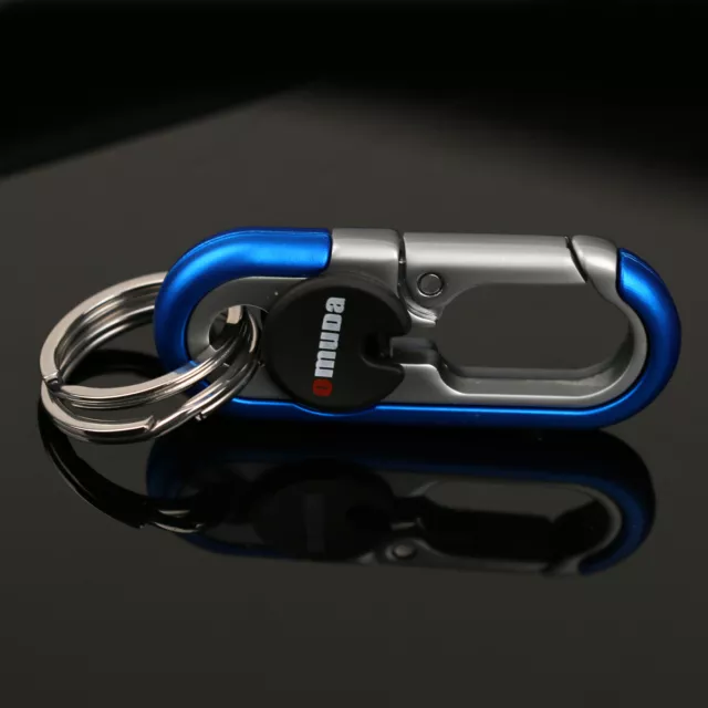 1X Secure Ring Key Chain Clip Carabiner Chain Bikes Cars Key Ring 3