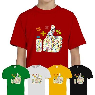 T-shirt top per bambini ragazzi ragazze numero in su giorno 2022 matematica simboli scuola