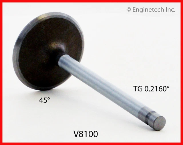 Enginetech 01-07 Chevrolet GMC 496 8.1L OHV Aspirazione Valvole Set Di 8