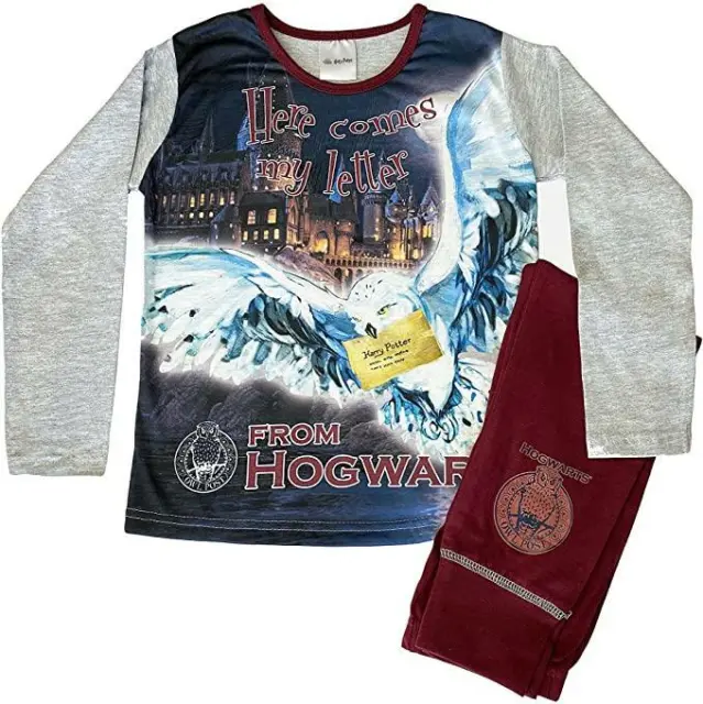 Harry Potter Pyjamas Pjs Girls Fans Hedwig Hogwarts Gift - 5-12 Years