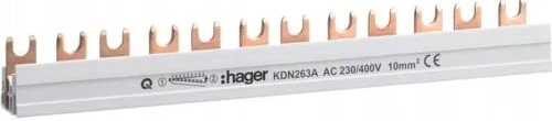 HAGER COMB RAIL 2P 10 mm2 12M KDN263A / #G E00H 6428