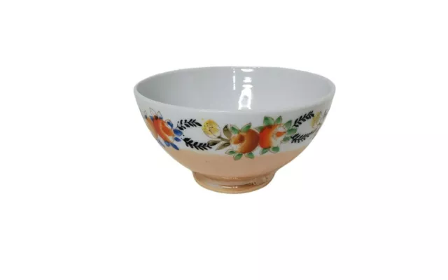 Vintage Collectible 1960's Porceline Floral Hand Made In Japan Bowl 5.5"W X 3"H.