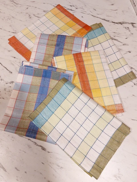 Torchon Vintage Lefor Openo 'La Cuisine Italienne' - Années 60 - Coton Multicolore