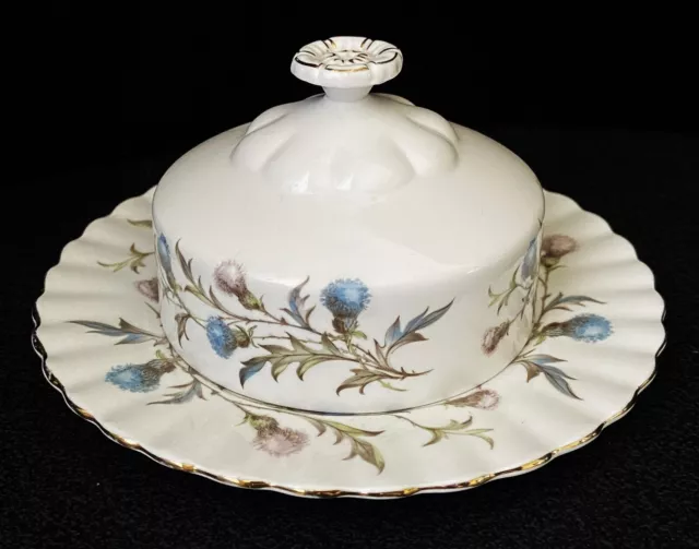 Royal Albert England Brigadoon Thistle Covered Butter Dish