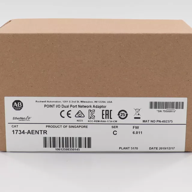 Allen-Bradley 1734-AENTR POINT I/O Dual 1734AENTR NEW Sealed