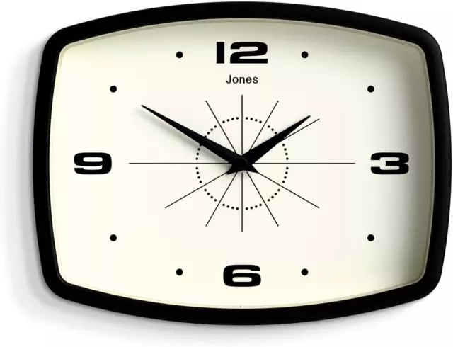 JONES CLOCKS® Movie Retro Wall Clock - Square Clock - Rectangular Clock - Clock