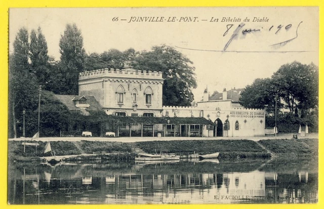 cpa JOINVILLE le PONT en 1905 Auberge Artistique Pacot "AUX BIBELOTS du DIABLE"