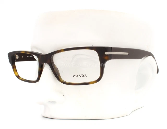 Prada VPR 22R HAQ-1O1 Eyeglasses Glasses Matte Brown Tortoise 52-16-140 w/case