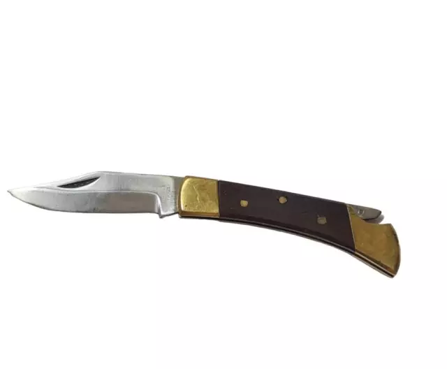 Coltello Coltellino da collezione con Manico IN LEGNO tascabile richiudibile