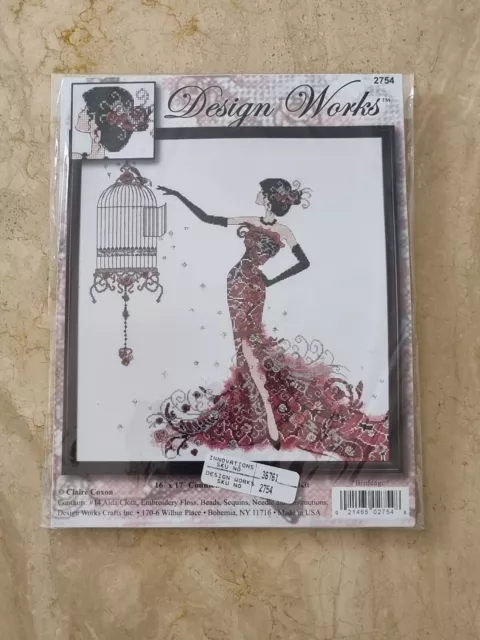 DESIGN WORKS 2754 'BIRDCAGE' COUNTED CROSS STITCH KIT 16" x 17"