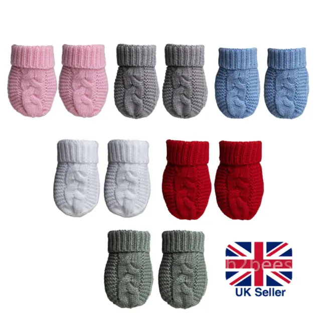 Boy Girl Warm Newborn Infant Baby Winter Gloves Knitted Baby Mittens 0-6 months