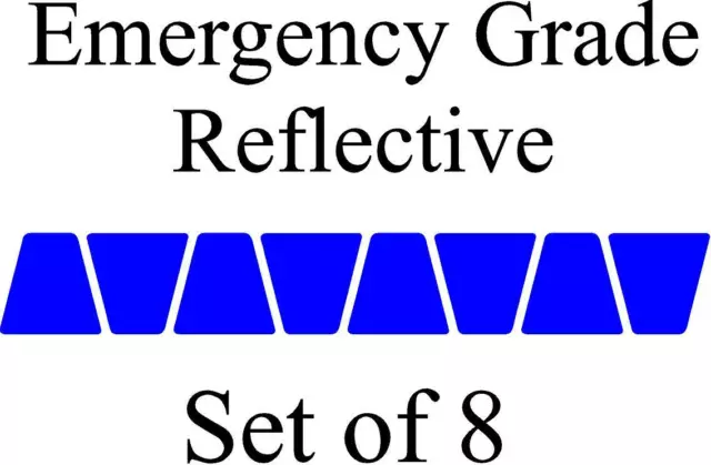 Blue HELMET TETS TETRAHEDRONS HELMET STICKER  EMT EMERGENCY GRADE REFLECTIVE