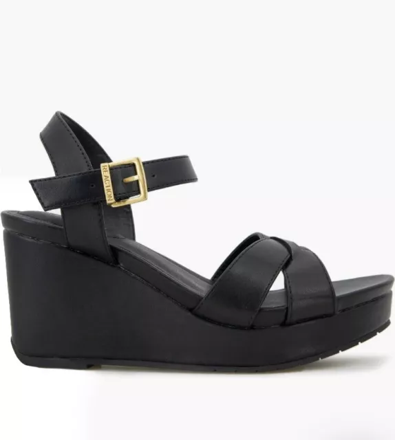 Kenneth Cole Reaction Clarissa Wedge Sandal Size 7  Black New $45