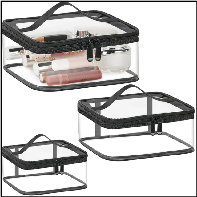 2 Transparente Kosmetiktaschen TSA Zugelassen - Reise Kulturbeutel Set