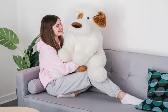 80CM LARGE COCKER Spaniel Stuffed Giant Dog Teddy Bear Soft Toy