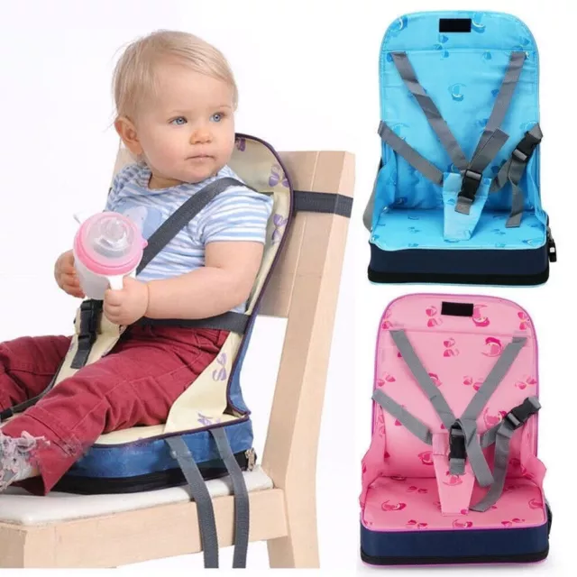 Kinder Sitzerhöhung Kissen Tragbar Reise Stuhlsitze Booster Reisesitz Baby Rosa