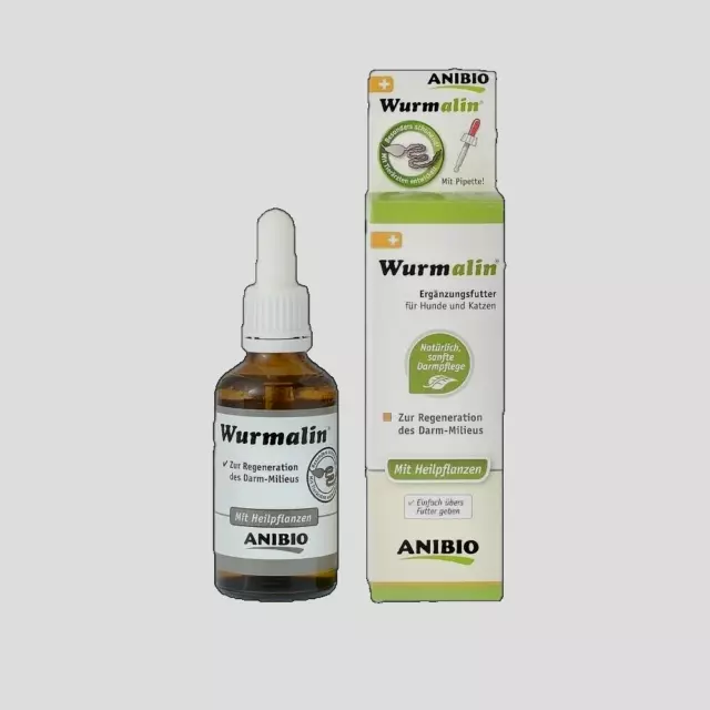 Anibio Wurmalin 50ml Ergänzungsfutter für Hunde und Katzen NEU&OVP