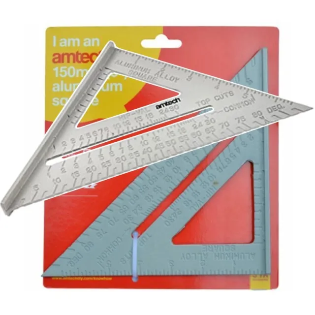 Speed Square 6”Roofing Rafter Angle Triangle Guide Quick Measure Aluminium Alloy