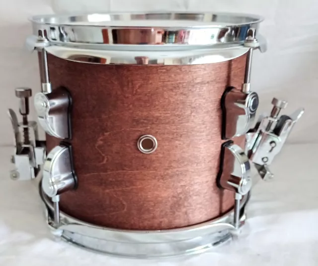Martial Percussion Custom Handcrafted Maple Snare Drum Mahogany Stain 8" Accent